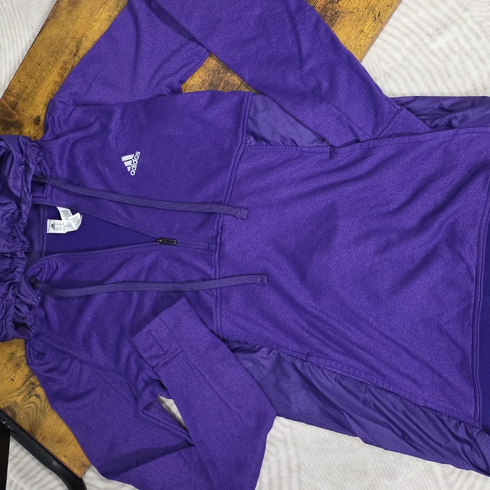 Adidas Performance Quarter-Zip Mixed-Media Hoodie - Picture 2 of 13